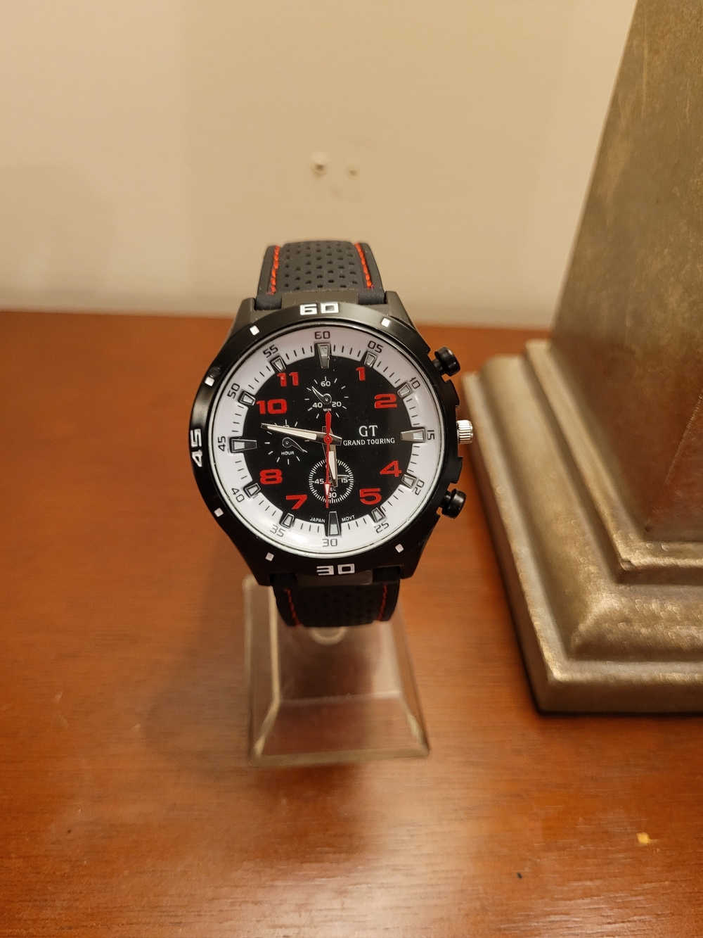 Brand New White and Red GT Grand Touring Sport Men's Watch